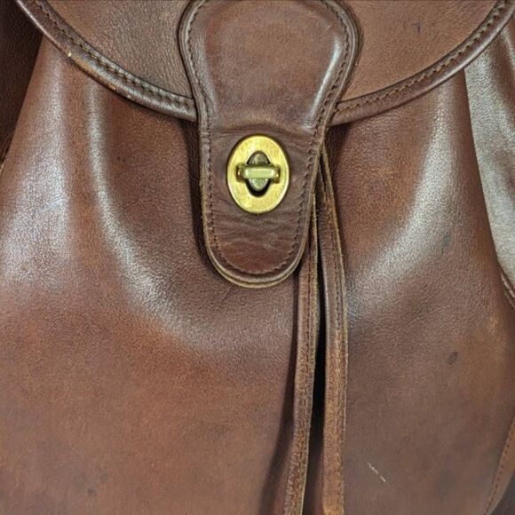 Coach 90s British Tan Leather Rucksack Backpack 9943. - Picture 2 of 12